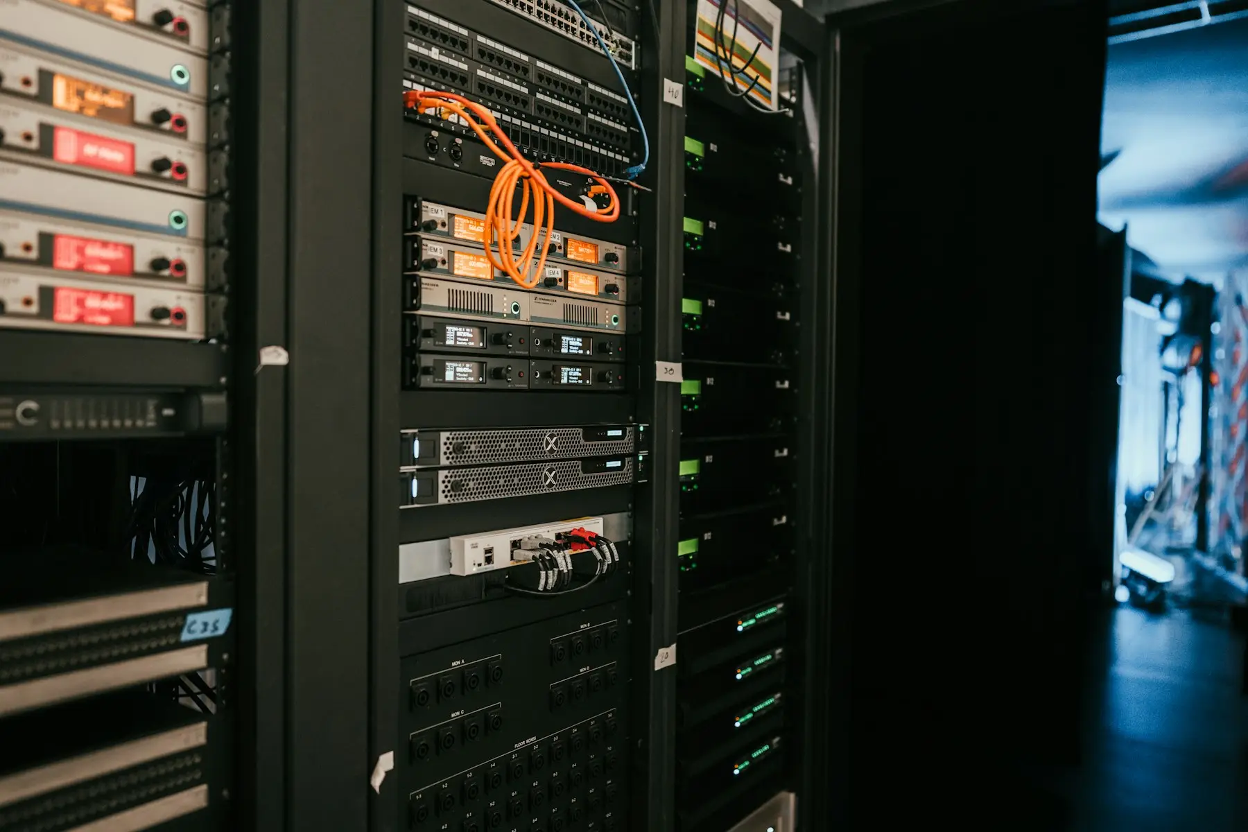 Server racks representing Australian business cybersecurity monitoring