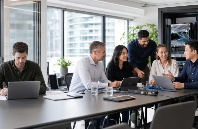 Managed IT vs internal IT comparison between one internal specialist and a coordinated support team
