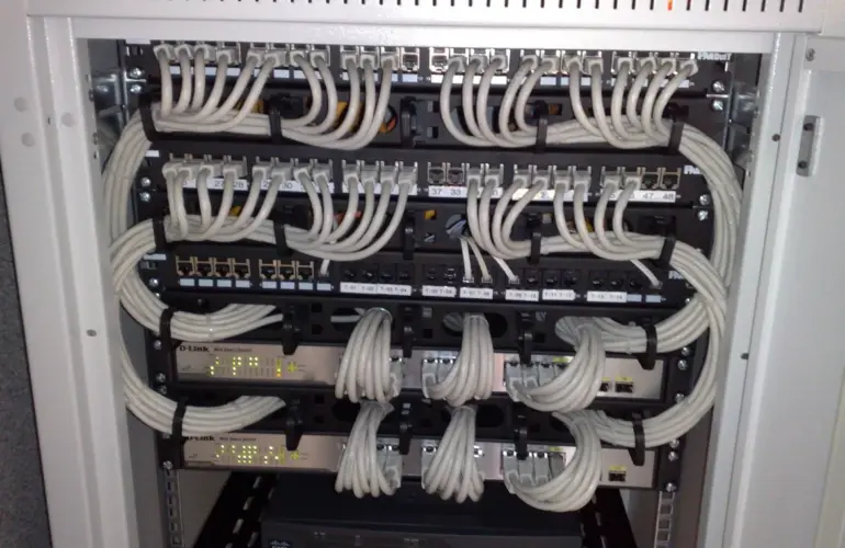 Network switches and patch panels supporting onsite backup and business continuity infrastructure