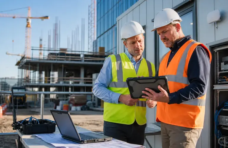 Construction IT support costs Australia for builders using site networks laptops and tablets