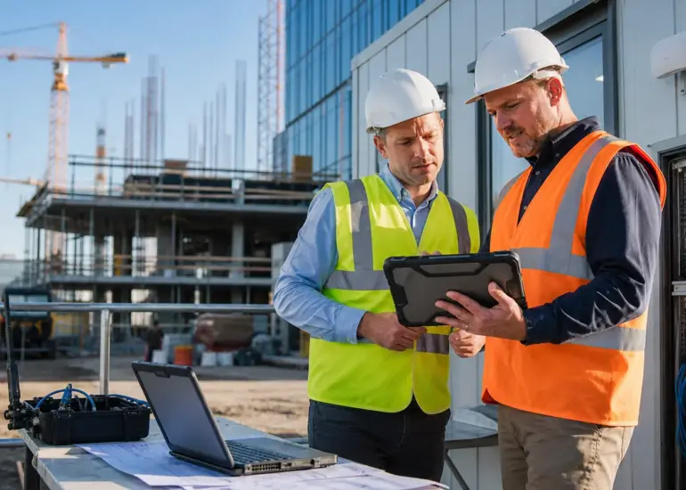 Construction IT support costs Australia for builders using site networks laptops and tablets